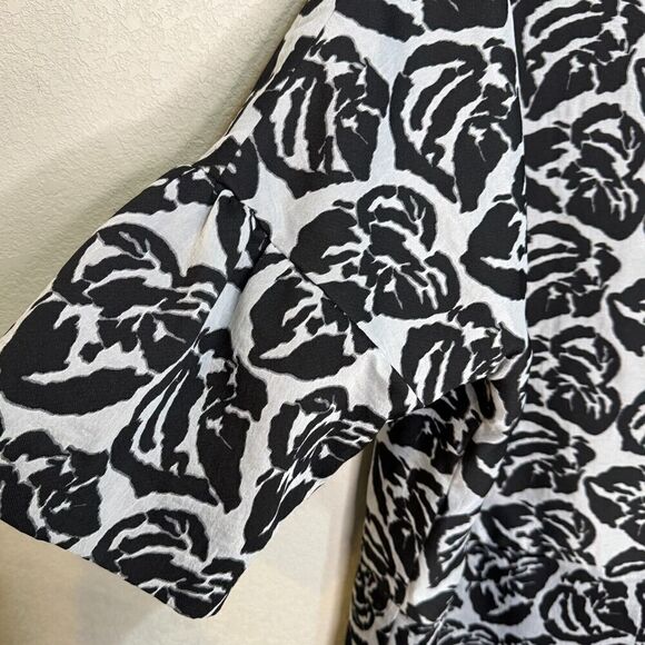 Emerson Rose Jacket Topper Size XL Black White Floral Jacquard - Picture 5 of 7